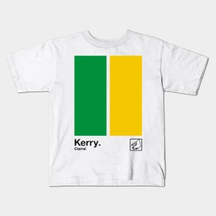 County Kerry, Ireland - Retro Style Minimalist Poster Design Kids T-Shirt